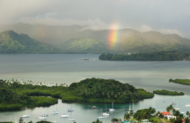 Savusavu marina and Nawi islet, Vanua Levu island, Fiji
